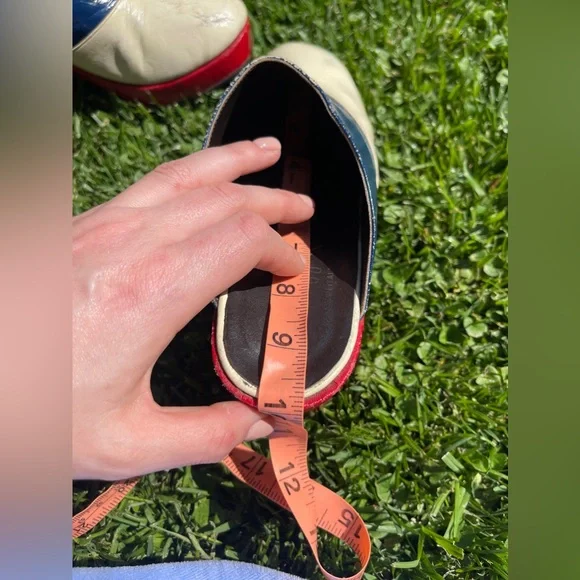 70s Vintage Red White and Blue Platform Clogs - Picture 10 of 14